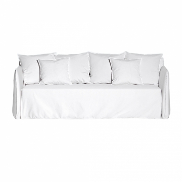 Gervasoni - Ghost Out 12 Outdoor Sofa - weiß/Outdoor Stoff Aspen 03/BxHxT 220x80x85cm/Bezug abnehmbar