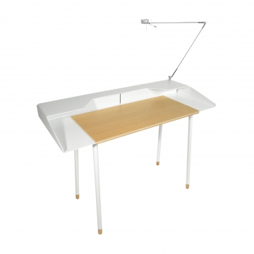 Radius - Miss Moneypenny Sekretär - weiß/LxBxH 116,4x52,2x83,3cm/inkl. Absolut Schreibtischleuchte matt